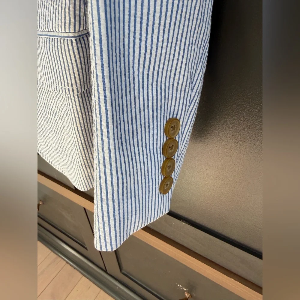 J. Crew | Crewcuts | Thompson Seersucker Light Blue Blazer | 8